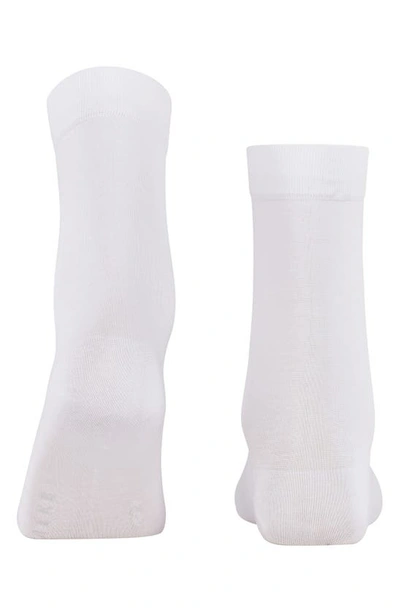 Falke Cotton Touch Cotton Blend Socks In White