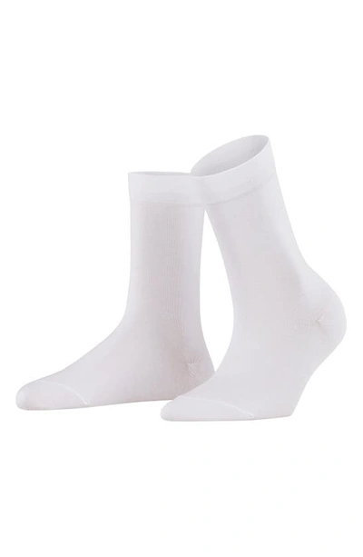 Falke Cotton Touch Cotton Blend Socks In White