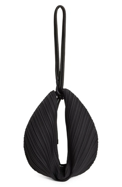 Shop Issey Miyake Leaf Pleats Convertible Handbag In Black