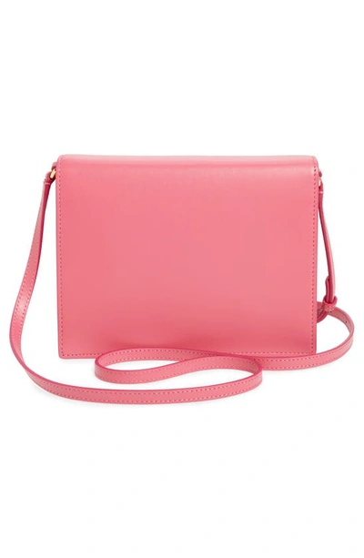 Shop Dolce & Gabbana Dg Logo Flap Leather Crossbody Bag In Lilac