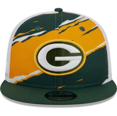 Shop New Era Green Green Bay Packers  Tear Trucker 9fifty Snapback Hat