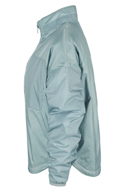 Shop Nike Kids' Sportswear Water Repellent Ripstop Jacket In Mineral/ Clear Jade