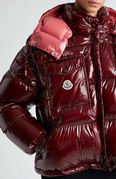 Shop Moncler Karakorum Ripstop Down Puffer Jacket In Red