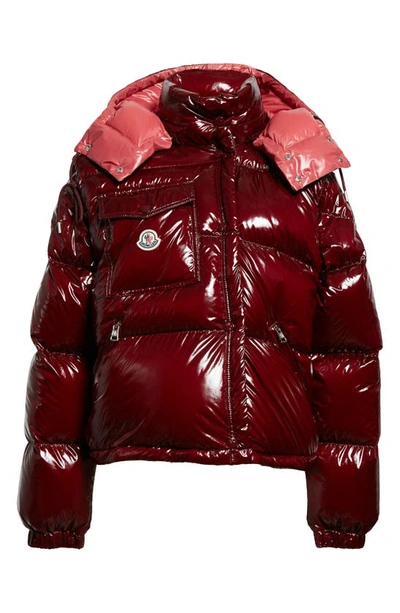 Shop Moncler Karakorum Ripstop Down Puffer Jacket In Red