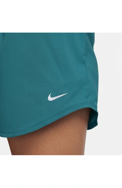 Shop Nike Dri-fit Ultra High Waist 3-inch Brief-lined Shorts In Geode Teal