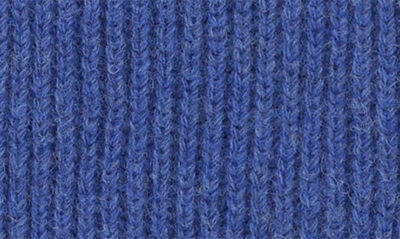 Shop Ganni Rib Wool Blend Scarf In Nautical Blue