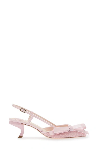 Shop Roger Vivier Virgule Bow Pointed Toe Slingback Pump In Pink