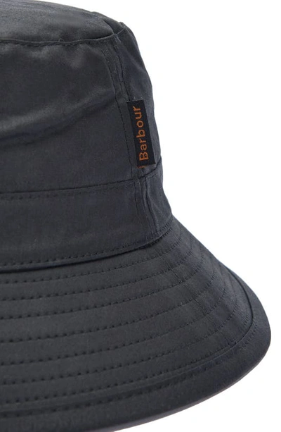 Barbour Wax Bucket Hats In Green Cotton In Black