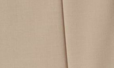 Shop Hugo Boss Genius Flat Front Stretch Wool Blend Pants In Medium Beige