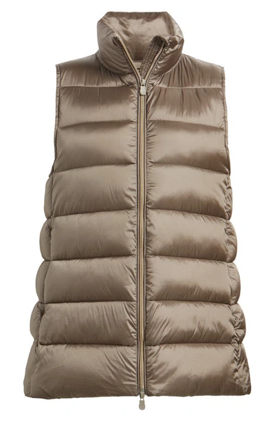 Shop Save The Duck Coral Insulated Puffer Vest In Mud Grey