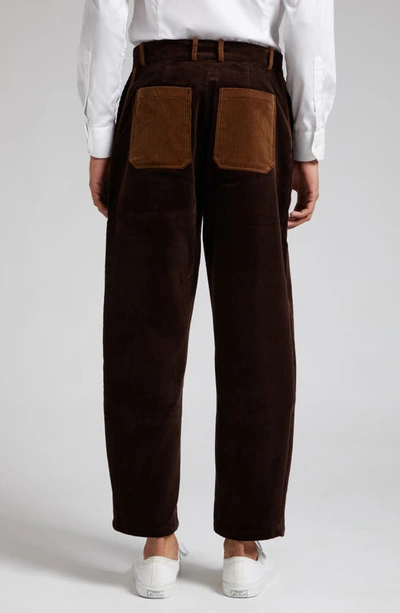 Shop De Bonne Facture Cotton Corduroy Balloon Pants In Brown/tan