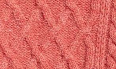 Shop De Bonne Facture Cable Knit Wool Crewneck Sweater In Rose