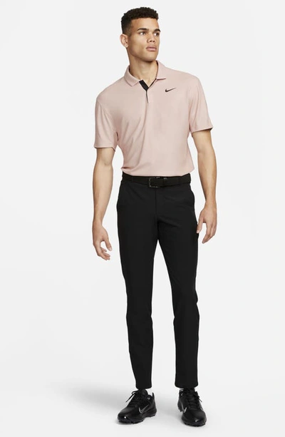 Shop Nike Dri-fit Tiger Woods Piqué Golf Polo In Pink Oxford/ Barely Rose