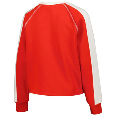 Shop Gameday Couture Red Wisconsin Badgers Blindside Raglan Cropped Pullover Sweatshirt