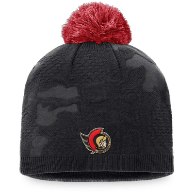Shop Fanatics Branded Black Ottawa Senators Authentic Pro Team Locker Room Beanie With Pom