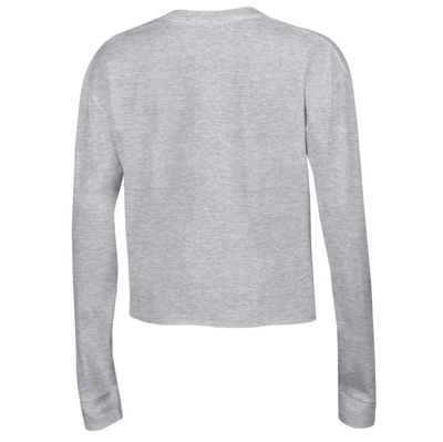 Shop Champion Gray Nebraska Huskers Boyfriend Cropped Long Sleeve T-shirt
