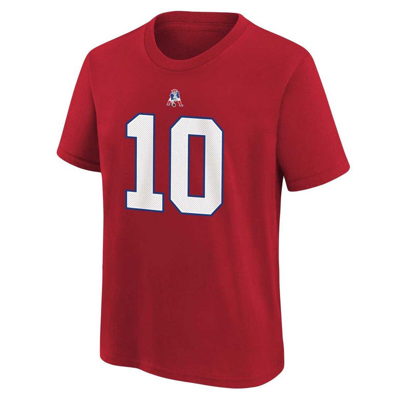 Shop Nike Youth  Mac Jones Red New England Patriots Player Name & Number T-shirt