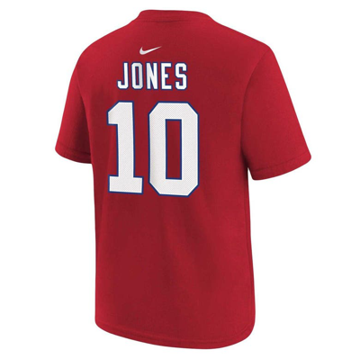 Shop Nike Youth  Mac Jones Red New England Patriots Player Name & Number T-shirt