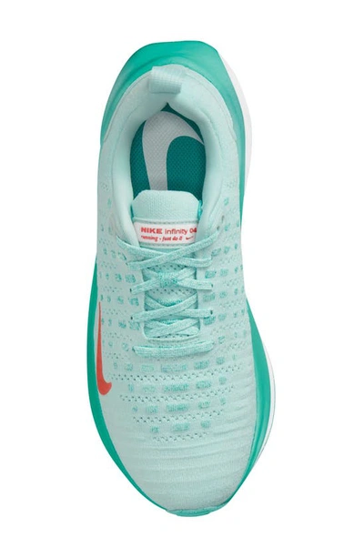 Shop Nike Infinityrn 4 Running Shoe In Jade/ Red/ White