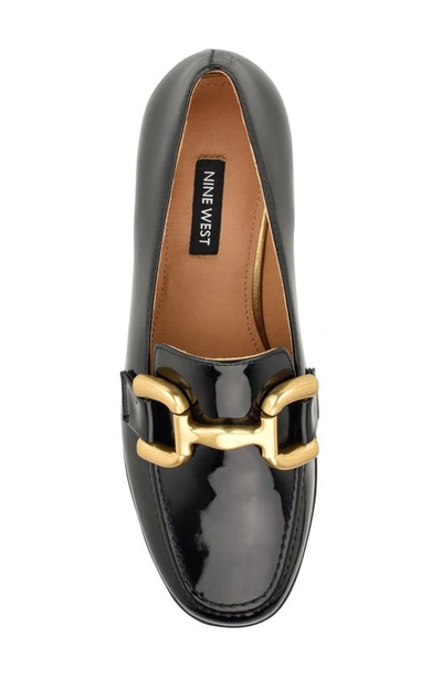 Shop Nine West Lilma Loafer In Black Patent