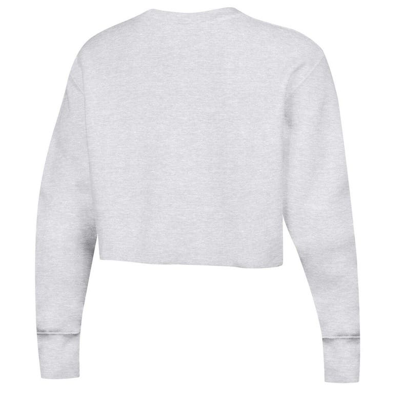Shop Champion Heather Gray South Carolina Gamecocks Reverse Weave Cropped Pullover Sweatshirt