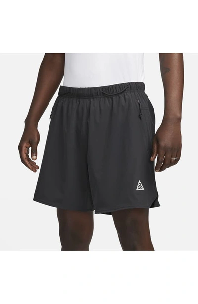 Shop Nike New Sands Hiking Shorts In Black/ Summit White