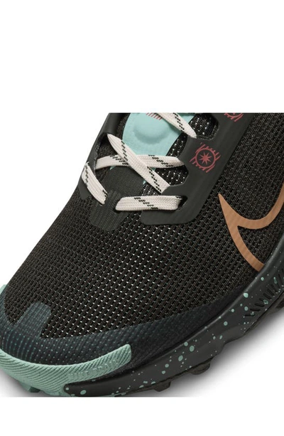 Shop Nike React Terra Kiger 9 Running Shoe In Sequoia/ Emerald/ Guava/ Amber