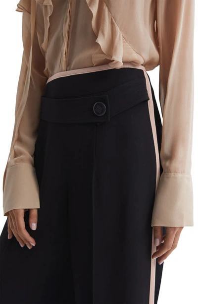 REISS LINA SIDE STRIPE WIDE LEG PANTS 