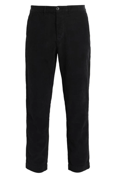 Shop Allsaints Sleid Flat Front Corduroy Pants In Black