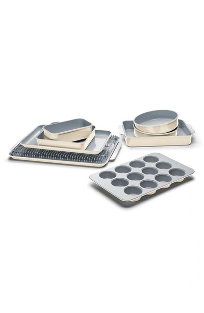 Shop Caraway 11-piece Nontoxic Ceramic Bakeware Set In Cream