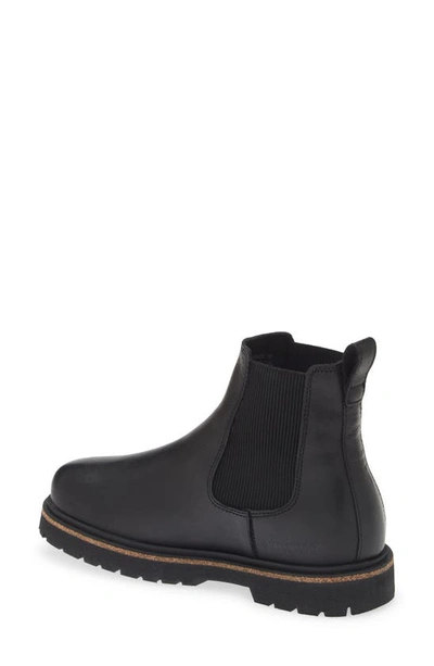 Birkenstock Highwood Slip On Womens Faux Leather Round Toe Ankle Boots In Black