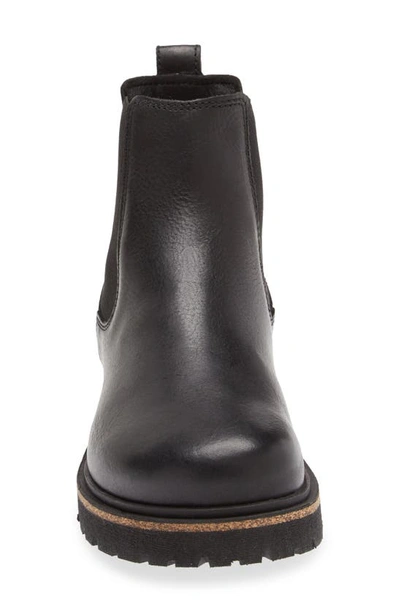 Birkenstock Highwood Slip On Womens Faux Leather Round Toe Ankle Boots In Black