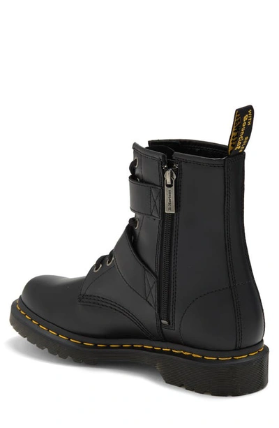Shop Dr. Martens' 1460 Double Strap Zip Boot In Black Classic Pull Up