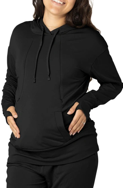 Shop Kindred Bravely Relaxed Fit Nursing Hoodie In Black