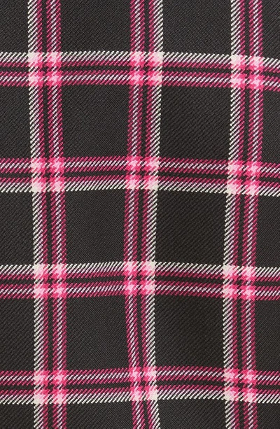 Shop Smythe Plaid Wool Duchess Blazer In Pink/ Black Plaid
