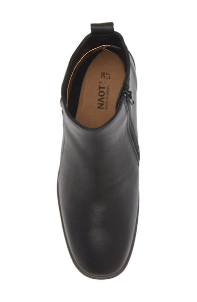 Naot Ethic Bootie In Soft Black Leather