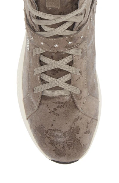 Shop Naot Oxygen Crystal Strap High Top Sneaker In Grey Marble Suede