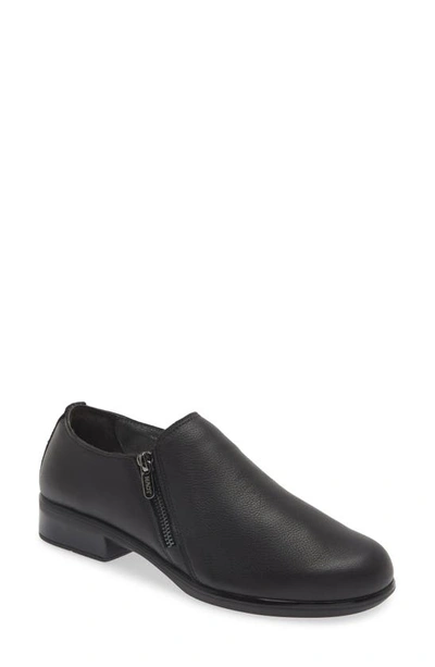 Shop Naot Autan Zip Loafer In Soft Black Leather