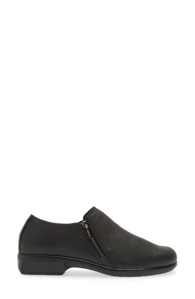 Shop Naot Autan Zip Loafer In Soft Black Leather