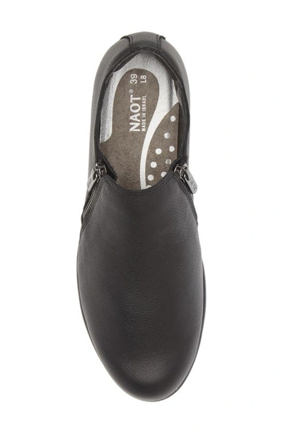 Naot Autan Zip Loafer In Soft Black Leather