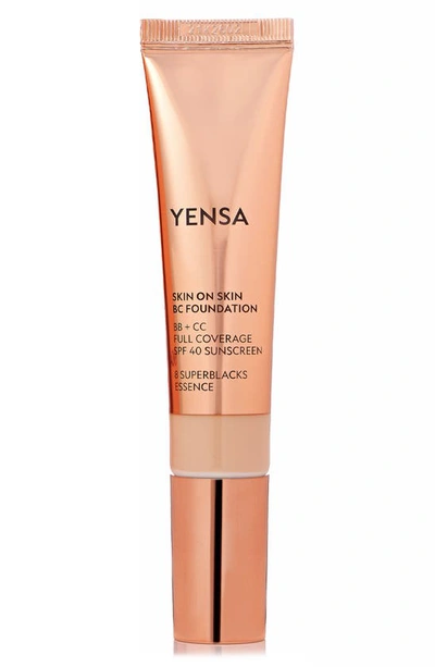 Shop Yensa Skin On Skin Bc Foundation Bb + Cc Full Coverage Foundation Spf 40, 1 oz In Tan Neutral