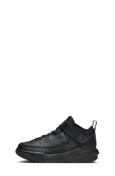 Nike Jordan Little Kids' Jordan Max Aura 5 Stretch Lace Basketball Shoes In Black/ Black/ Anthracite