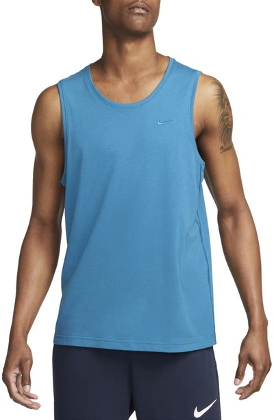 Shop Nike Dri-fit Primary Training Tank In Industrial Blue