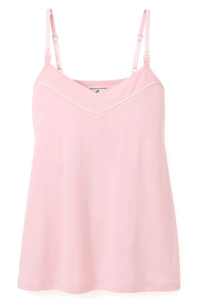 Petite Plume Luxe Pima Cotton Maternity/nursing Camisole In Pink