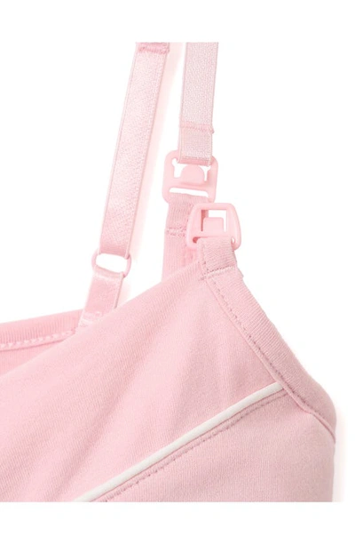 Shop Petite Plume Luxe Pima Cotton Maternity/nursing Camisole In Pink