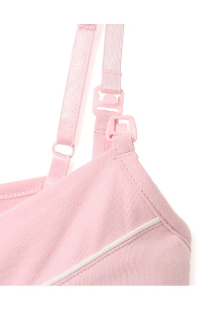 Petite Plume Luxe Pima Cotton Maternity/nursing Camisole In Pink