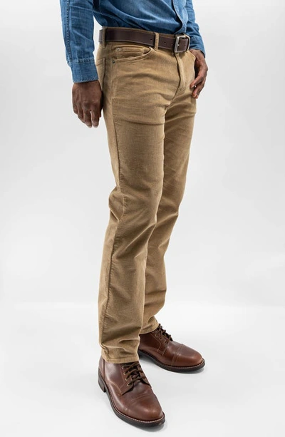Devil-dog Dungarees Stretch Corduroy Five Pocket Pants In Khaki