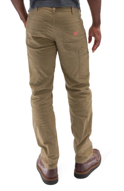 Shop Devil-dog Dungarees Stretch Cotton Carpenter Pants In Rugged Tan