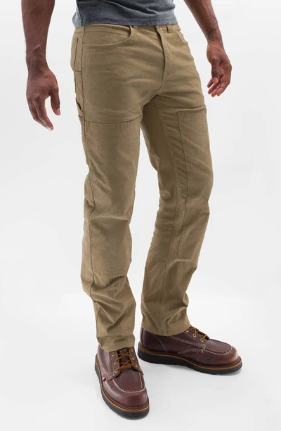 Shop Devil-dog Dungarees Stretch Cotton Carpenter Pants In Rugged Tan