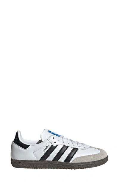 Shop Adidas Originals Kids' Samba Sneaker In Ftwr White/ Core Black/ Gum5